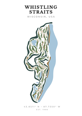 Whistling Straits Golf Course Map