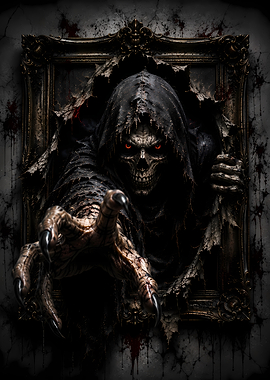 Grim Reaper Reaching From Frame