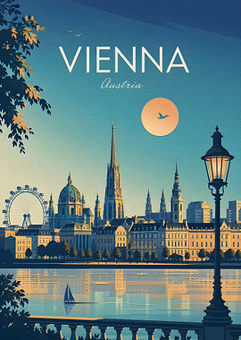 Vintage Travel Poster of Vienna