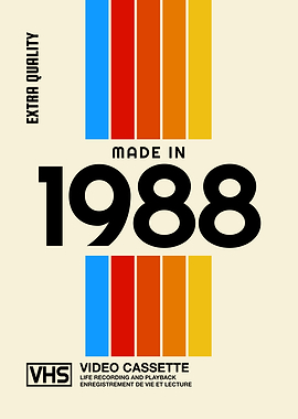 Made in 1988 — Retro VHS Poster