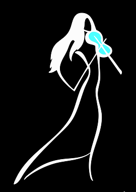 Minimalist Violinist Silhouette