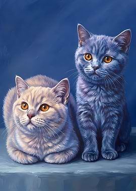 Two Cute Cats Painting