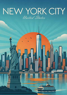 New York City Travel Poster