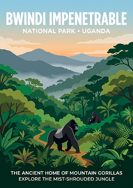 Bwindi Impenetrable National Park Travel Poster
