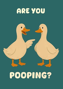 Funny Duck Bathroom Sign
