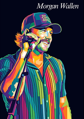 Morgan Wallen Pop Art Portrait