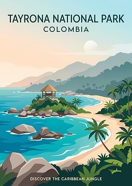 Tayrona National Park Travel Poster