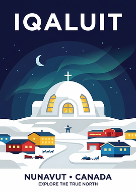 Iqaluit Nunavut Travel Poster