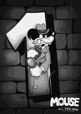 Noir Detective Mouse PI Poster
