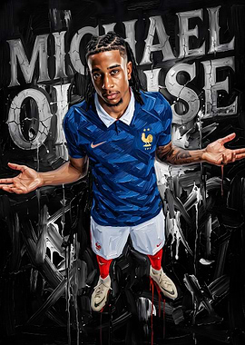 Michael Olise France Football Art
