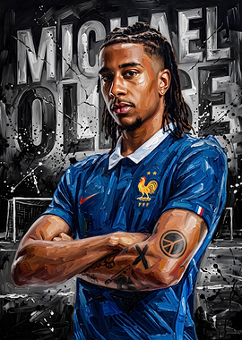 Michael Olise France Football Portrait