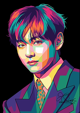 BTS V Pop Art Portrait