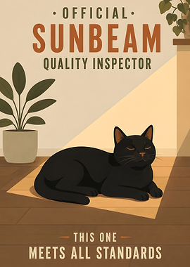 Official Sunbeam Quality Inspector Cat Poster