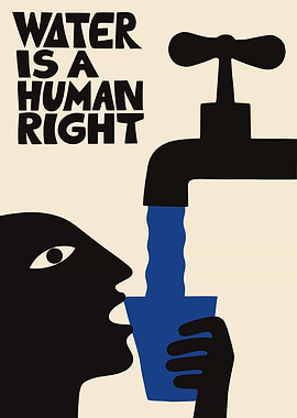 Water Is A Human Right Poster