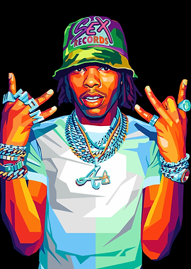 Lil Baby Pop Art Portrait