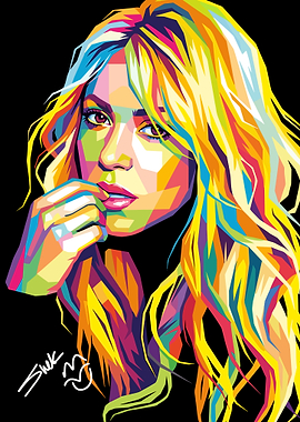 Shakira WPAP Pop Art Portrait