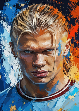 Erling Haaland Artistic Portrait