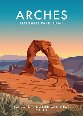 Arches National Park Travel Poster