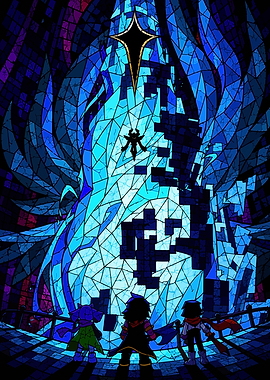 Deltarune Stained Glass Fan Art