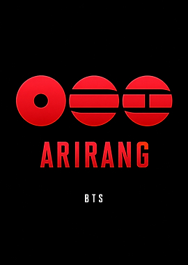 Arirang BTS Minimalist Red Logo