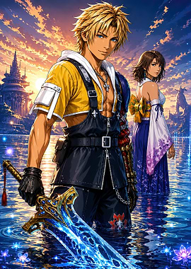 Tidus and Yuna Final Fantasy X