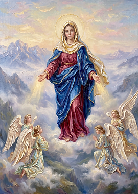 The Virgin Mary Ascending with Angels