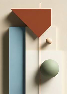 Minimalist Geometric Abstract Composition