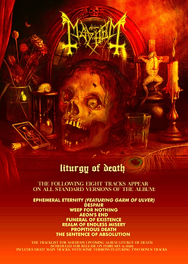 Mayhem Liturgy of Death Album Poster