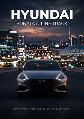 Hyundai Sonata N Line Track Poster