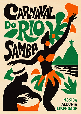 Rio Carnival Samba Poster