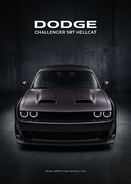 Dodge Challenger SRT Hellcat Poster