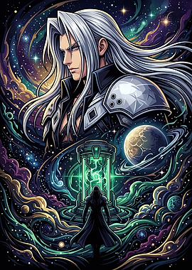 Sephiroth Cosmic Final Fantasy Art