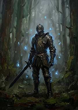 Dark Knight in Enchanted Forest