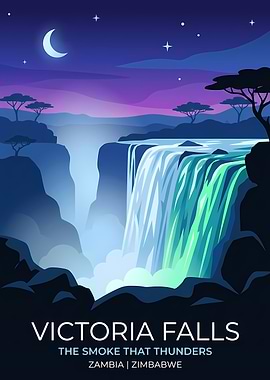 Victoria Falls Travel Poster