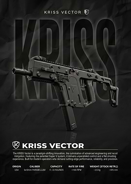 Kriss Vector Submachine Gun Promotional Poster