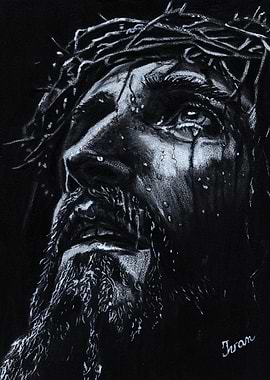 Charcoal Drawing of Jesus Christ