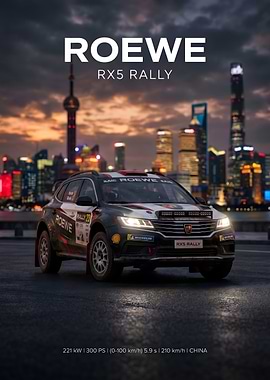 Roewe RX5 Rally Car Poster