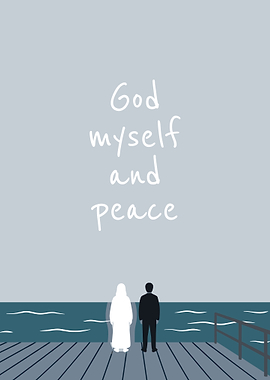 God Myself and Peace Minimalist Art
