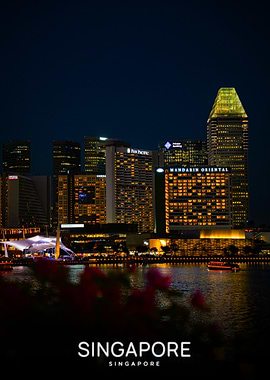 Singapore Skyline at Night