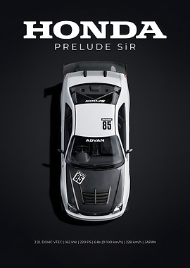 Honda Prelude SiR Spoon Sports Poster