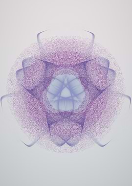 Abstract Purple Particle Mandala