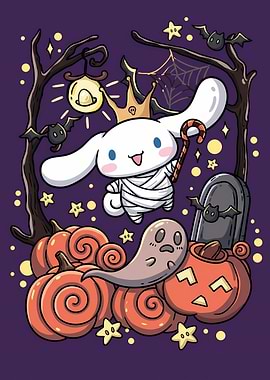 Cinnamoroll Halloween Mummy Illustration