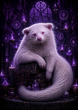 Mystical White familiar with Magic Books