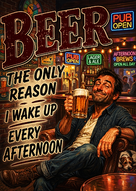 Funny Beer Pub Poster