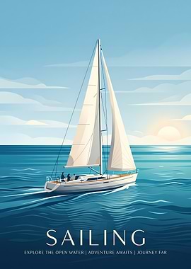 Sailing Adventure Travel Poster
