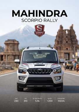 Mahindra Scorpio Rally Promotional Poster