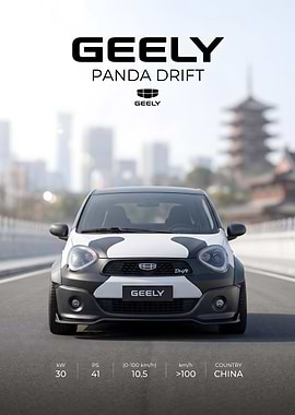 Geely Panda Drift Car Poster