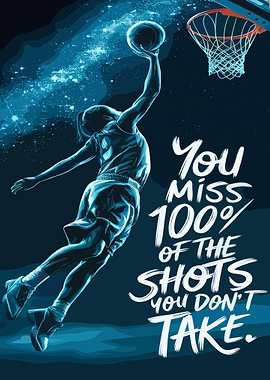 Basketball Inspirational Quote Poster