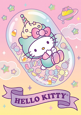 Hello Kitty Candy Capsule Illustration