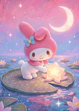 My Melody on a Lily Pad